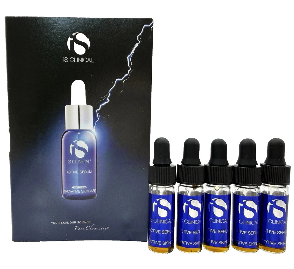 5x iS Clinical Active Serum 3.75ml / 0.12 Fl.Oz each Sample Size Bottles